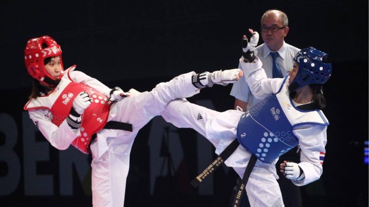 Các võ sĩ Taekwondo hào hứng tập luyện cho Sea Games 31 diễn ra cuối năm